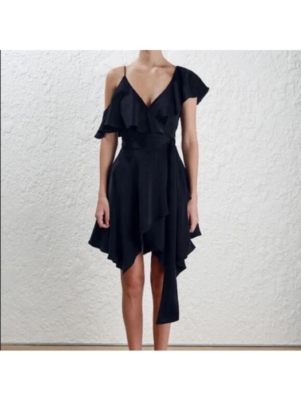Zimmermann Asymmetrical Dress in Navy Blue